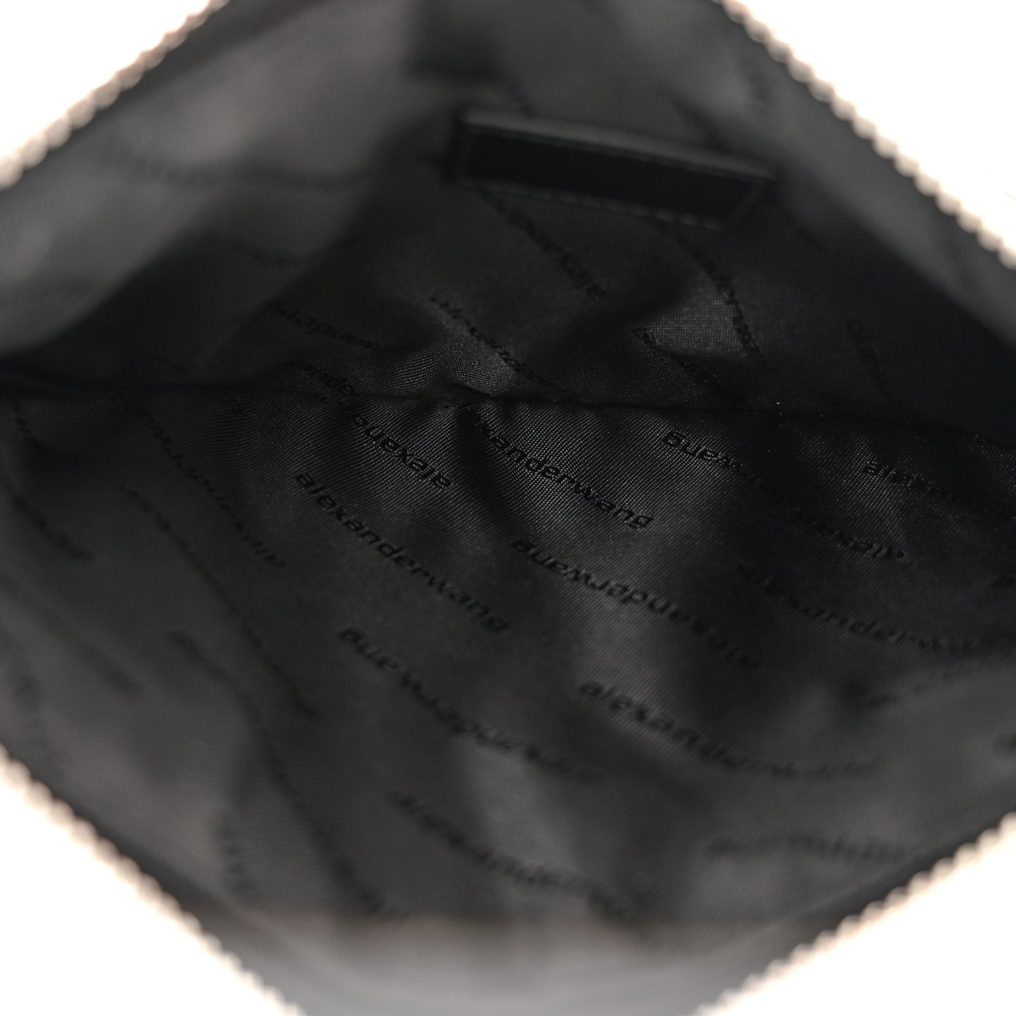 Mesh Crystal Wanglock Fortune Cookie Bag Black