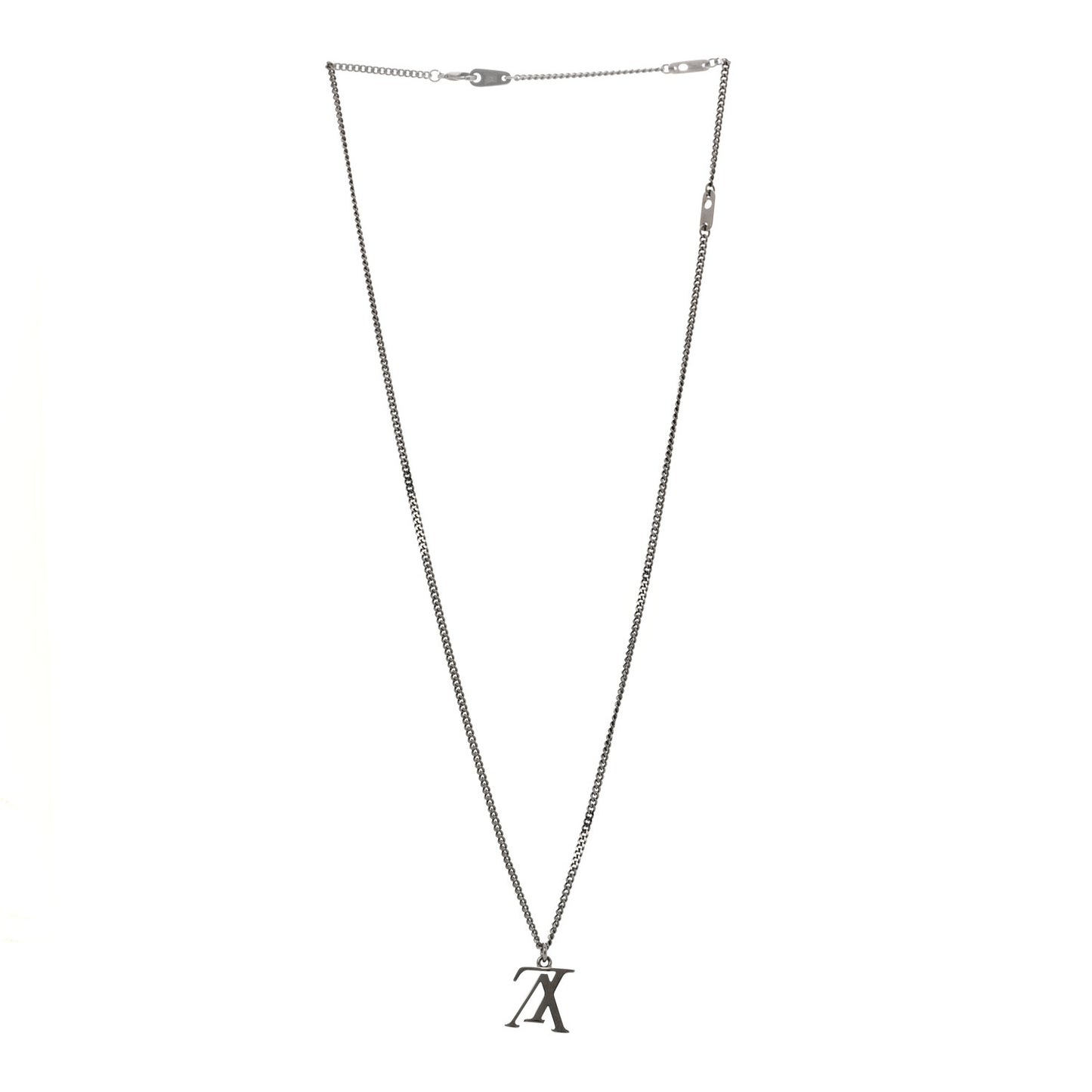 LV Upside Down Necklace Gunmetal