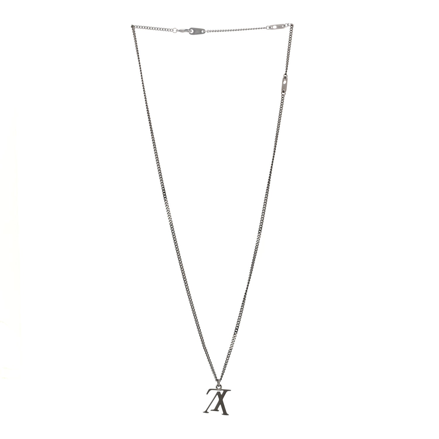 Louis Vuitton LV Upside Down Necklace Gunmetal 3 of 7