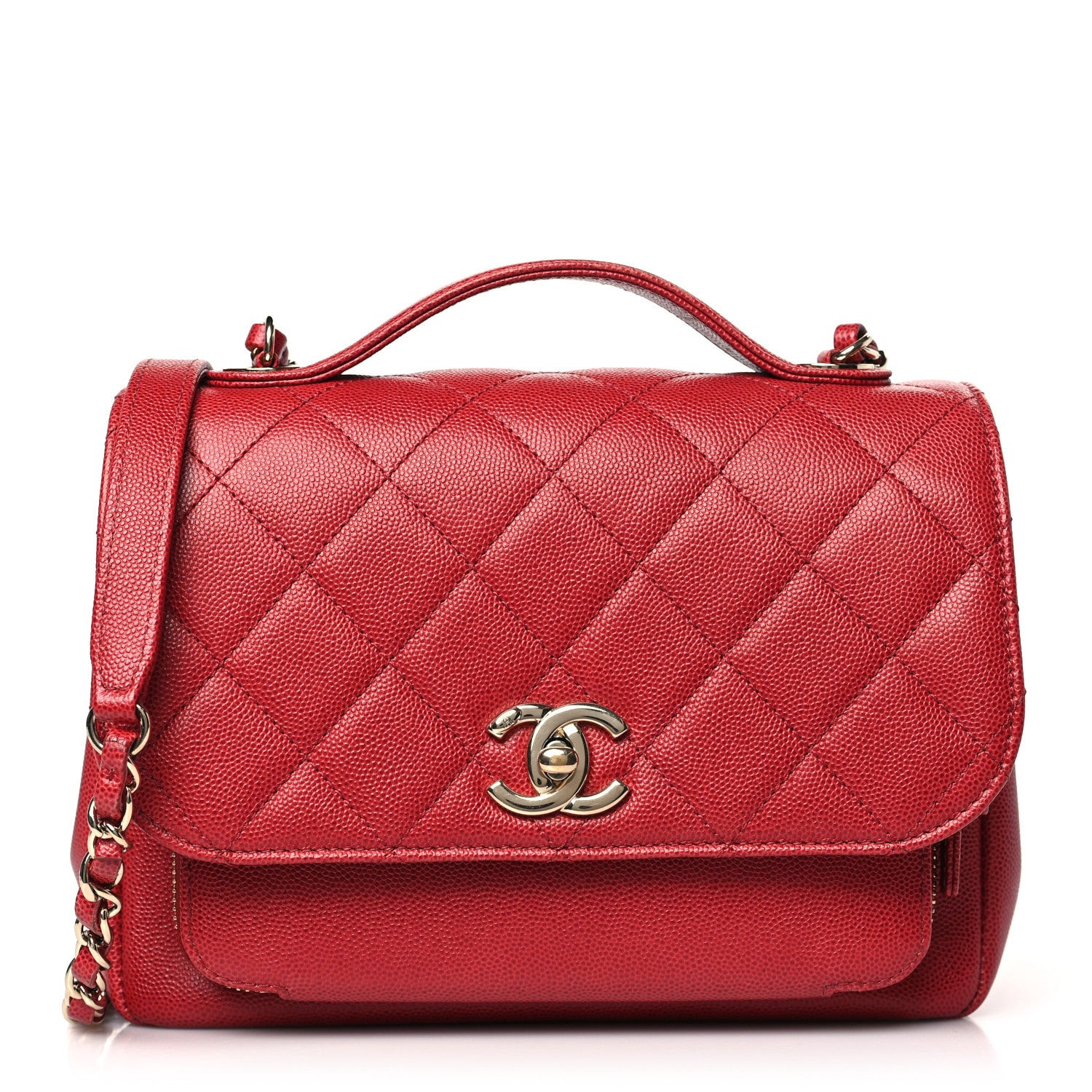 Chanel Caviar Quilted Medium Business Affinity Flap Red 1 of 9