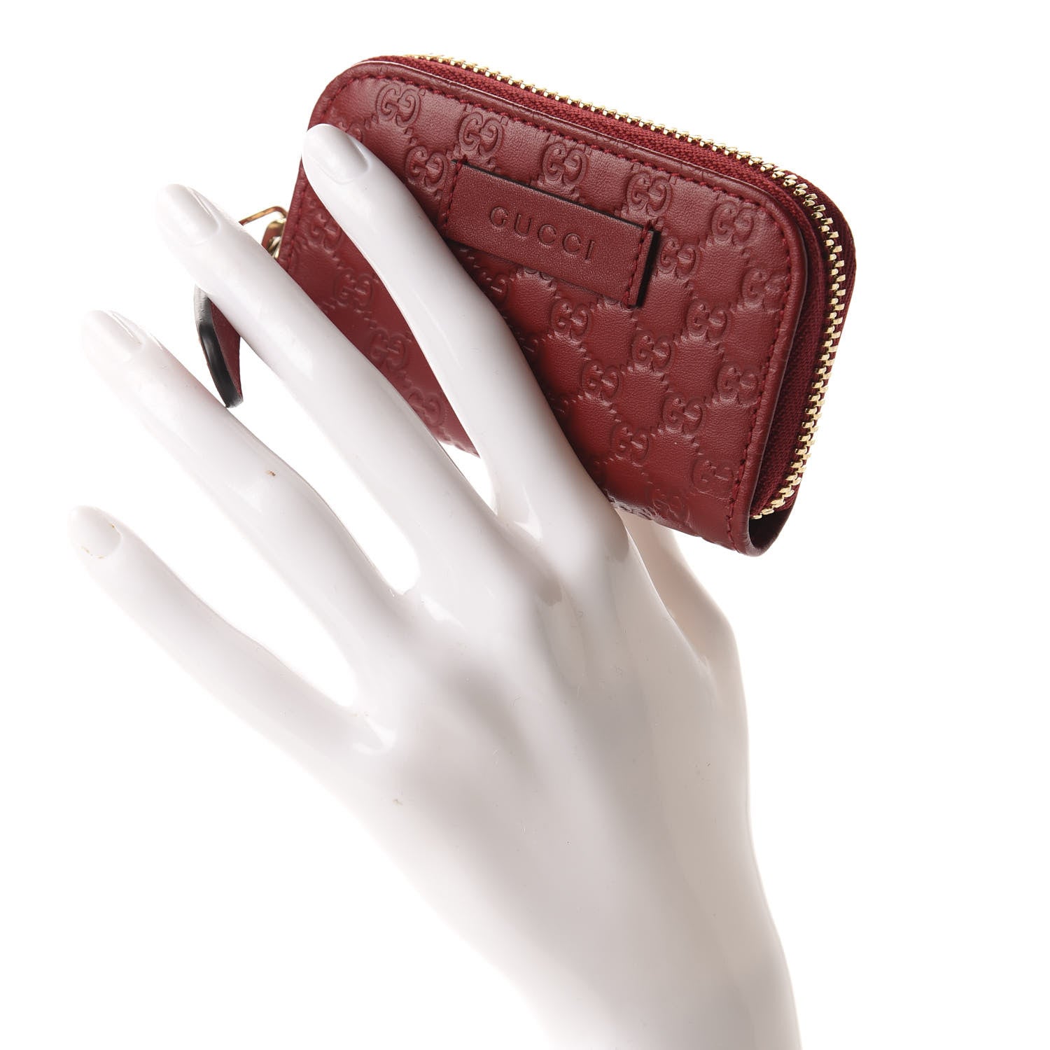 Gucci Microguccissima Zip Around Card Case Red 2 of 7