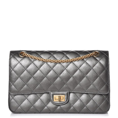 Chanel Metallic Calfskin Quilted 2.55 Reissue 226 Flap Charcoal 1 of 16