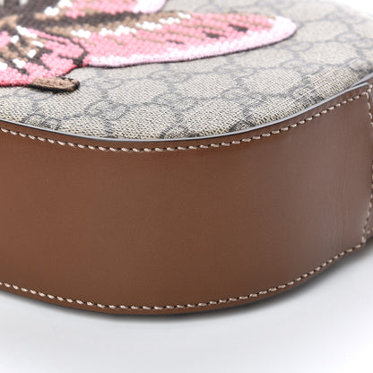Gucci GG Supreme Monogram Butterfly Embroidered Mini Chain Shoulder Bag Beige Tuscany 6 of 9