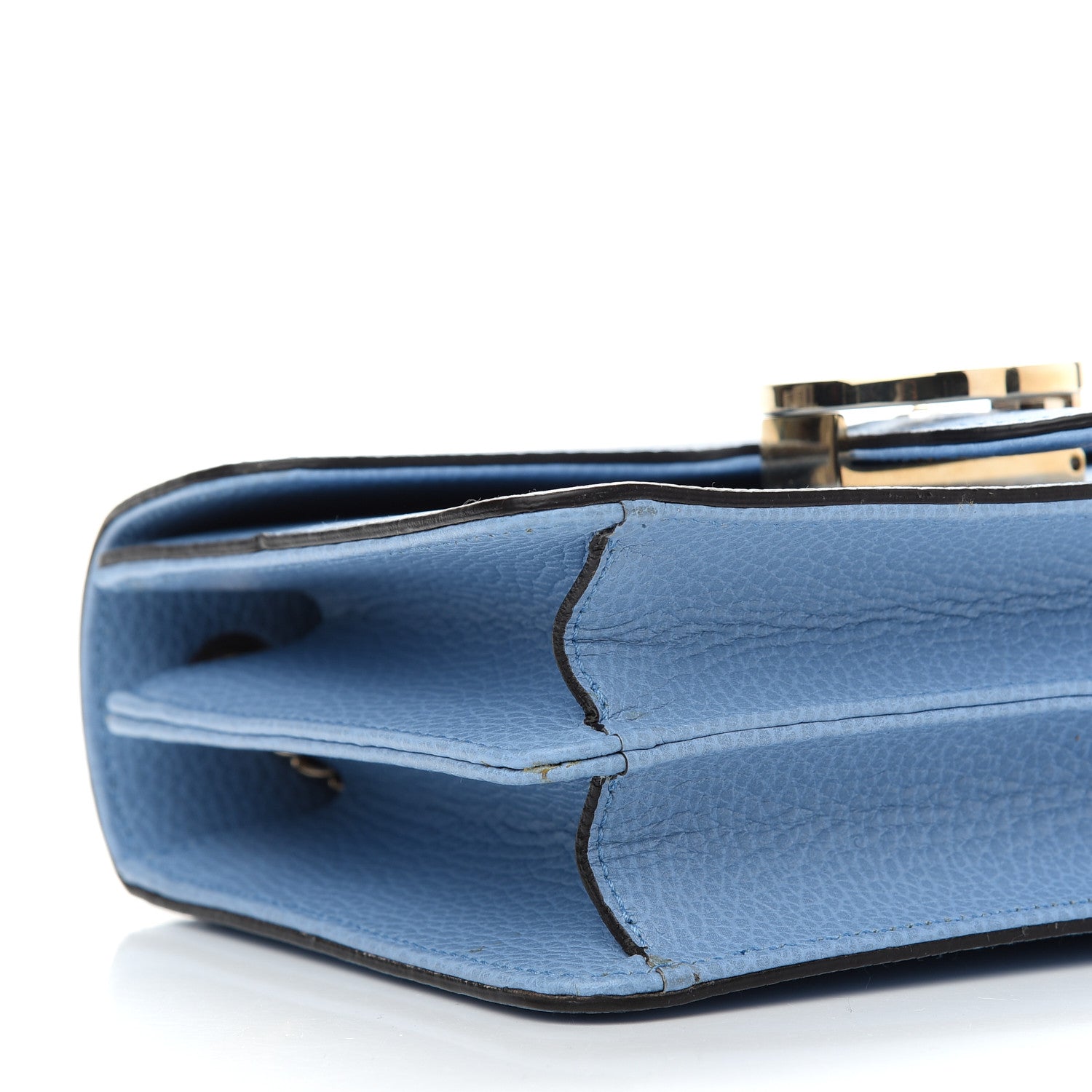Gucci Dollar Calfskin Small Interlocking G Shoulder Bag Mineral Blue 9 of 10