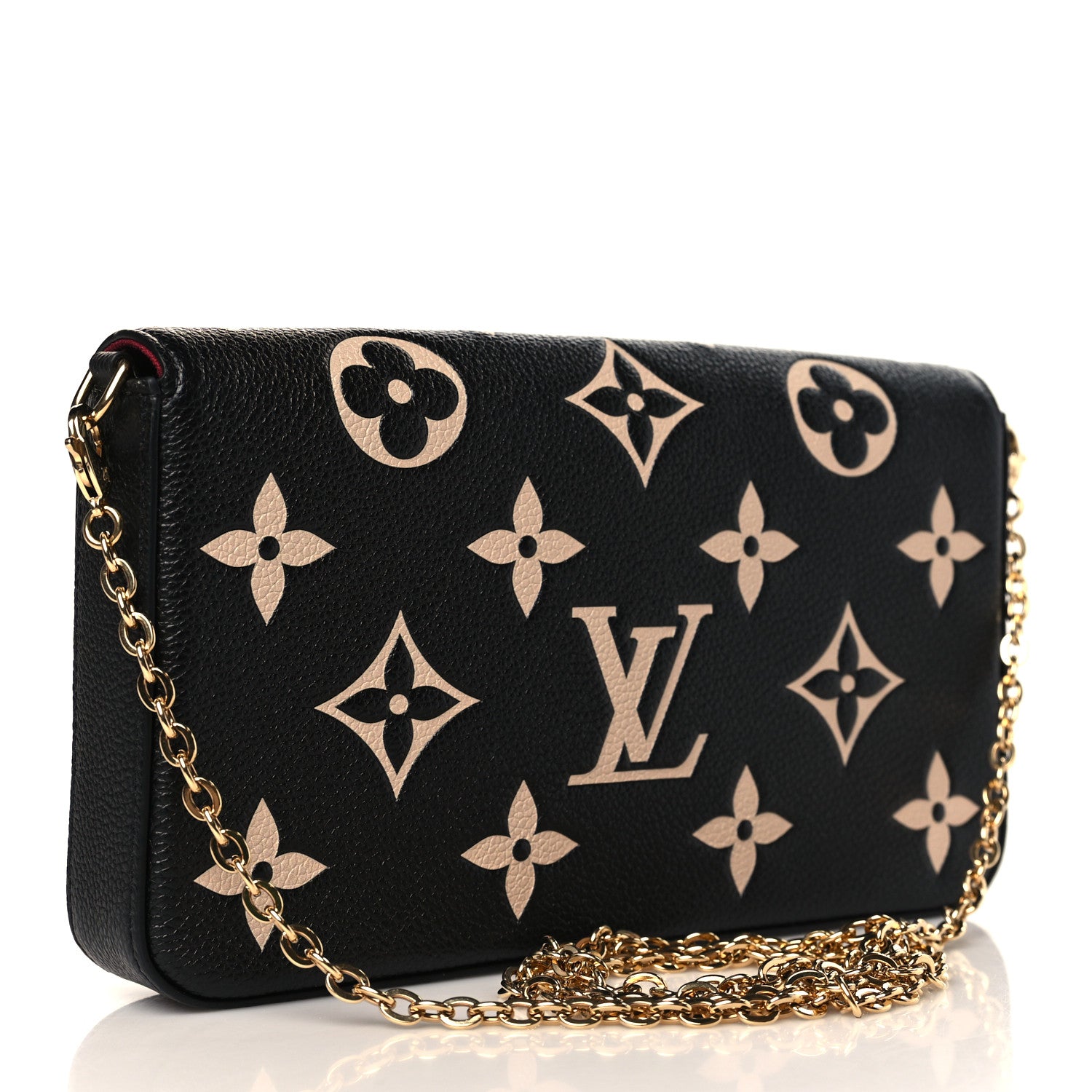 Louis Vuitton Empreinte Monogram Giant Felicie Pochette Black Beige 4 of 10