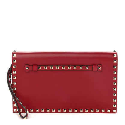 Valentino Garavani Nappa Rockstud Wristlet Clutch Rosso Valentino 1 of 8