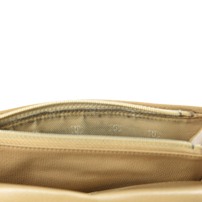 Chanel Grained Calfskin CC Button Yen Wallet Beige 10 of 20