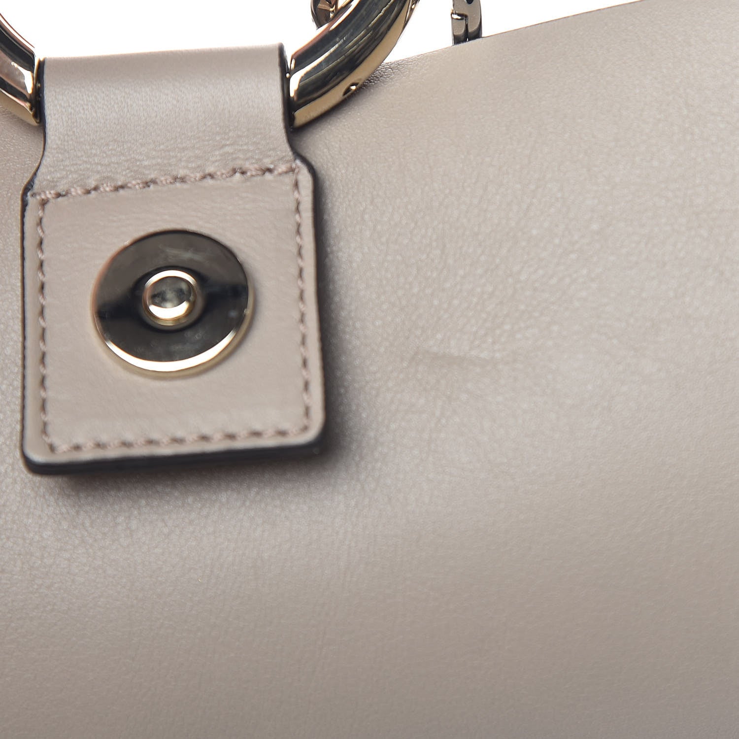 Chloe Calfskin Suede Medium Faye Shoulder Bag Motty Grey 13 of 13