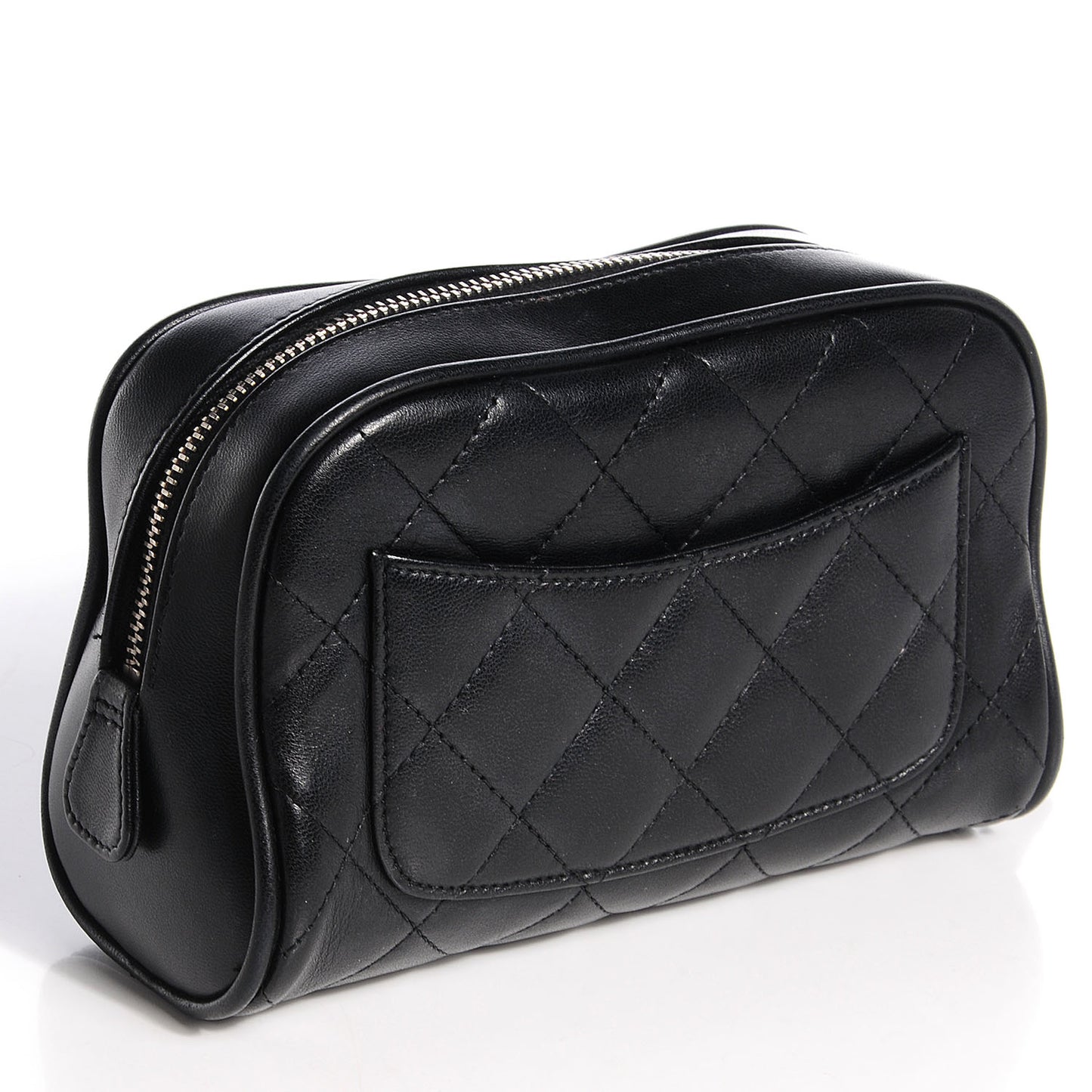 Lambskin Cosmetic Case Black