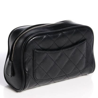 Chanel Lambskin Cosmetic Case Black 3 of 7
