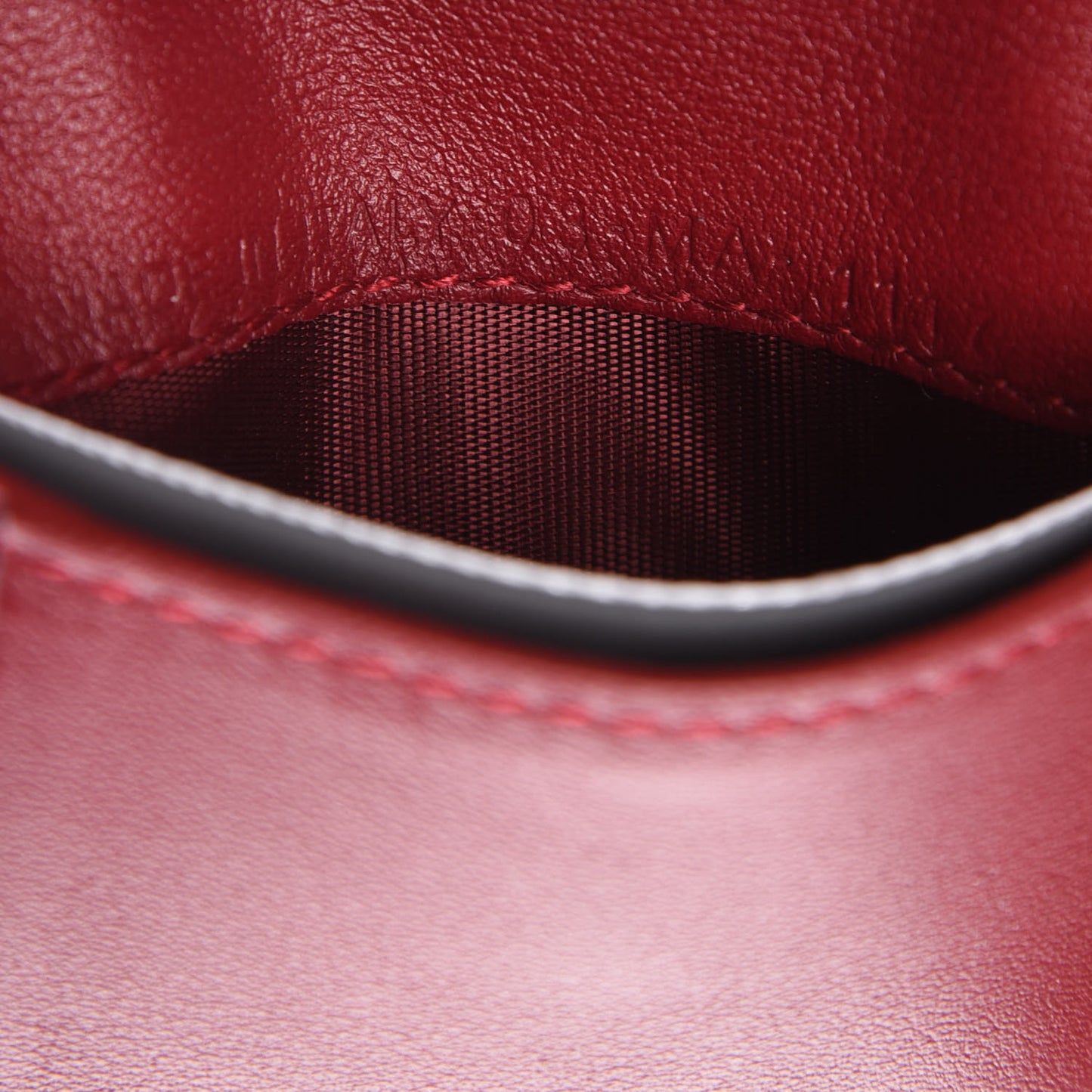 Calfskin Small Dfence Compact Wallet Scarlet