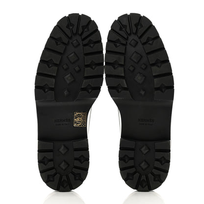 Hermes Calfskin Womens Icone Loafers 36 White 5 of 13