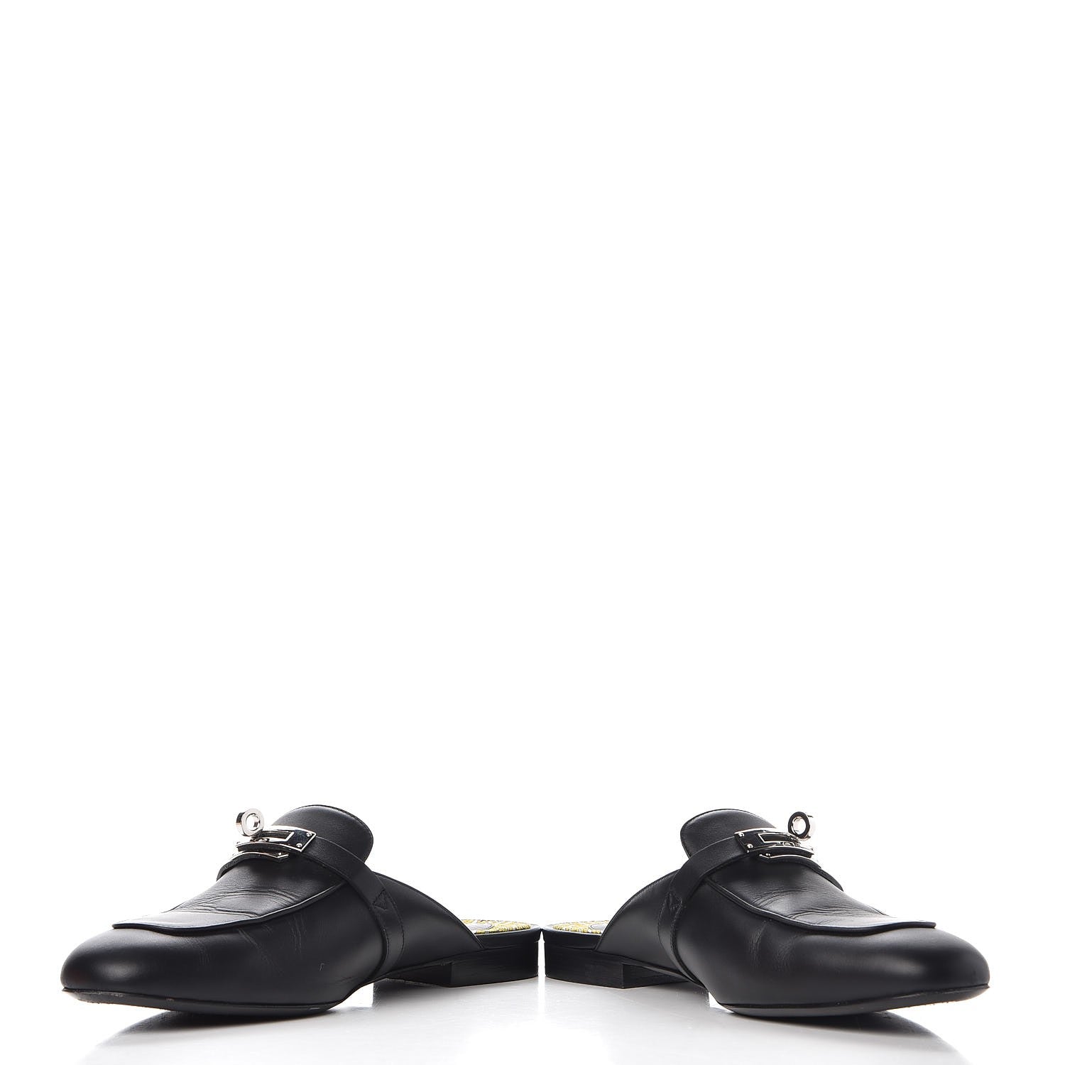 Hermes Calfskin Oz Mules 39 Black 6 of 13