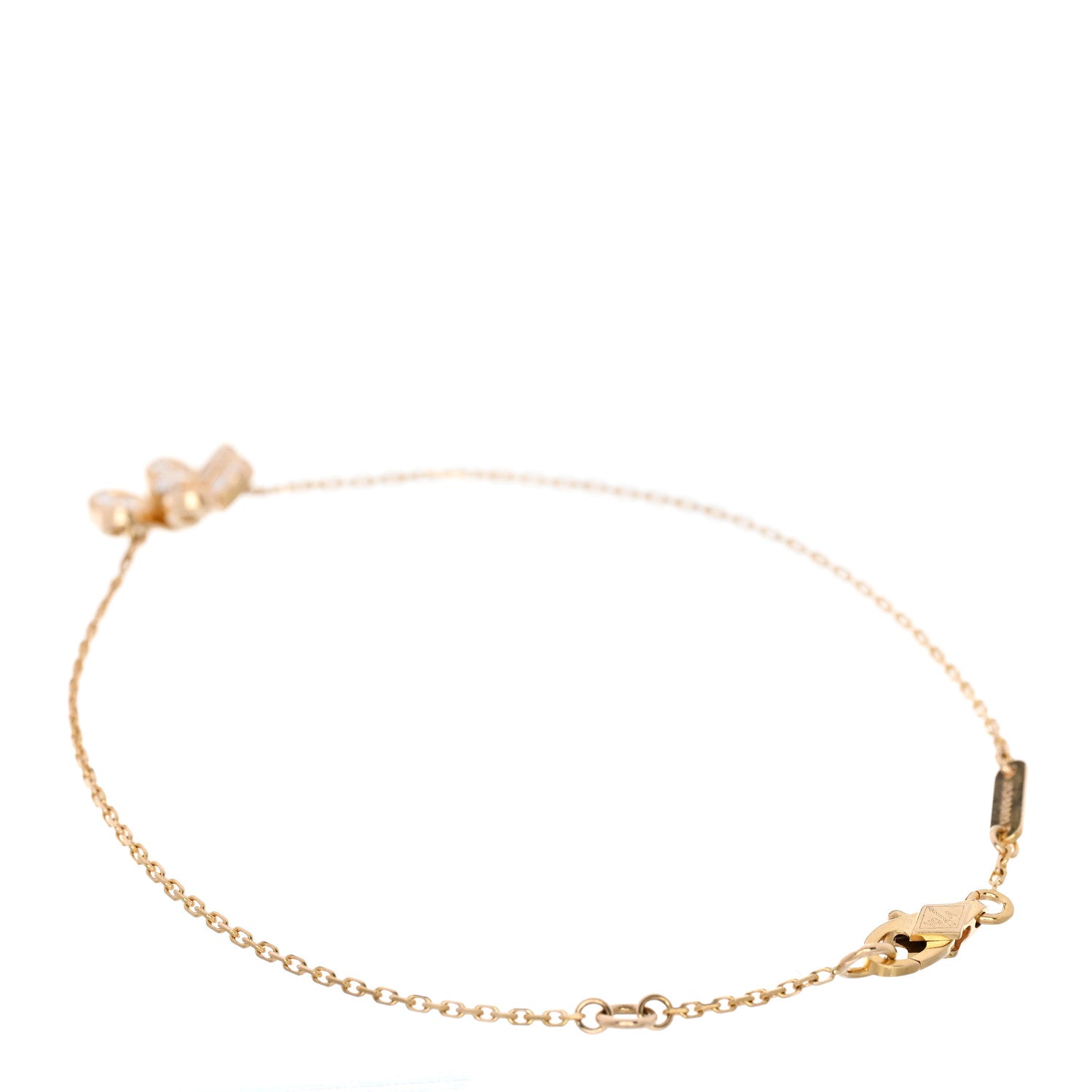 Van Cleef & Arpels 18K Yellow Gold Diamond Mini Frivole Pave Bracelet 2 of 4