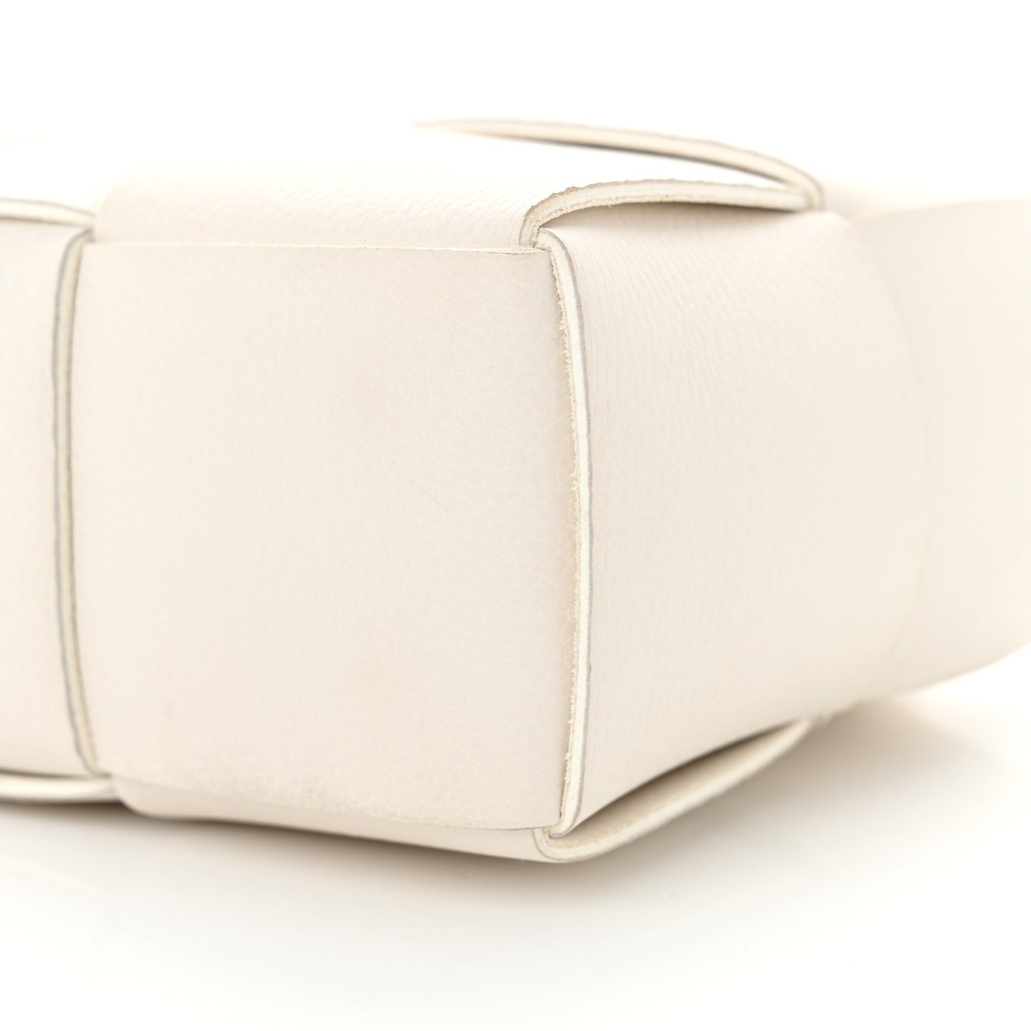 Lambskin Maxi Intreccio Candy Arco Tote White