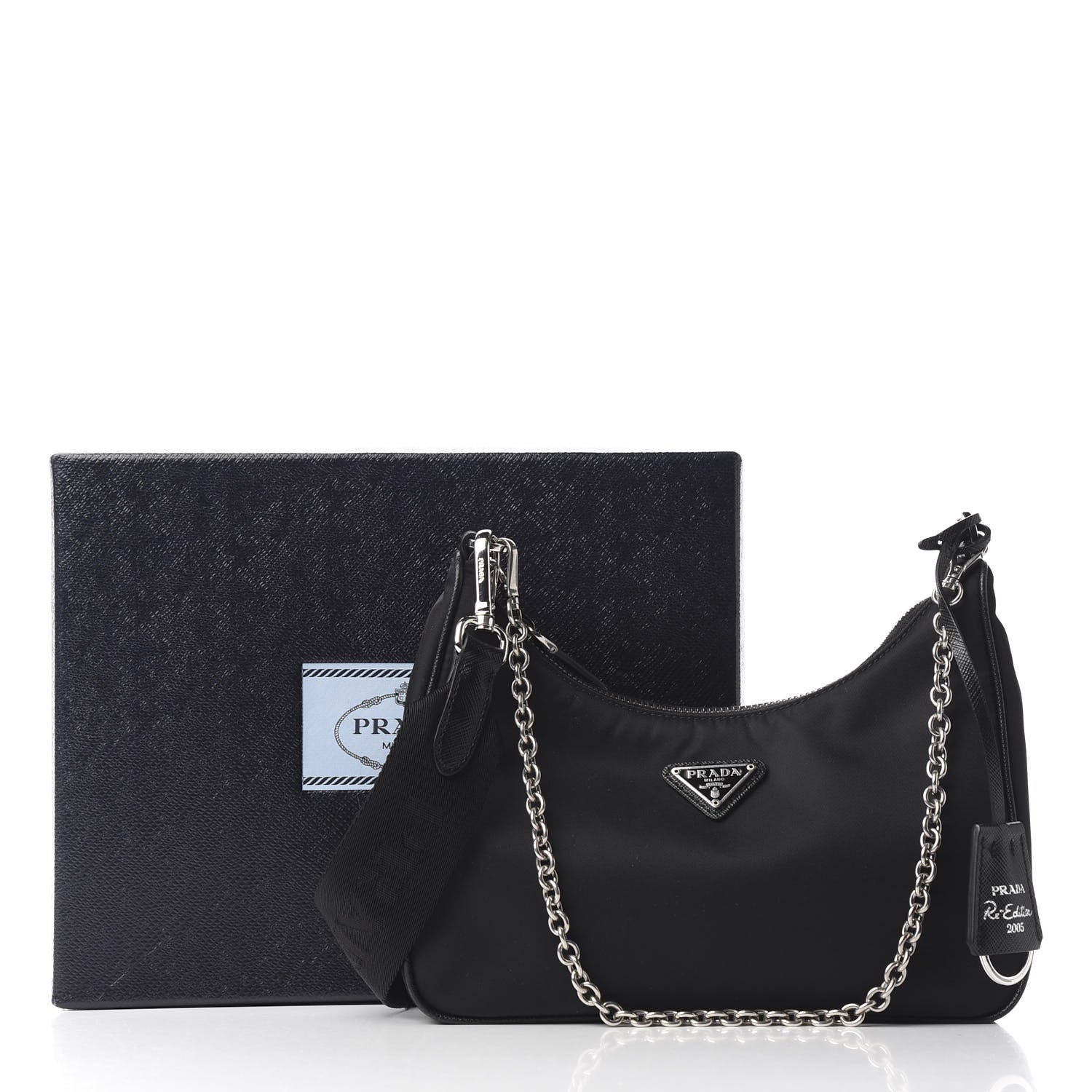 Prada Nylon Re-Edition 2005 Shoulder Bag Black 12 of 13