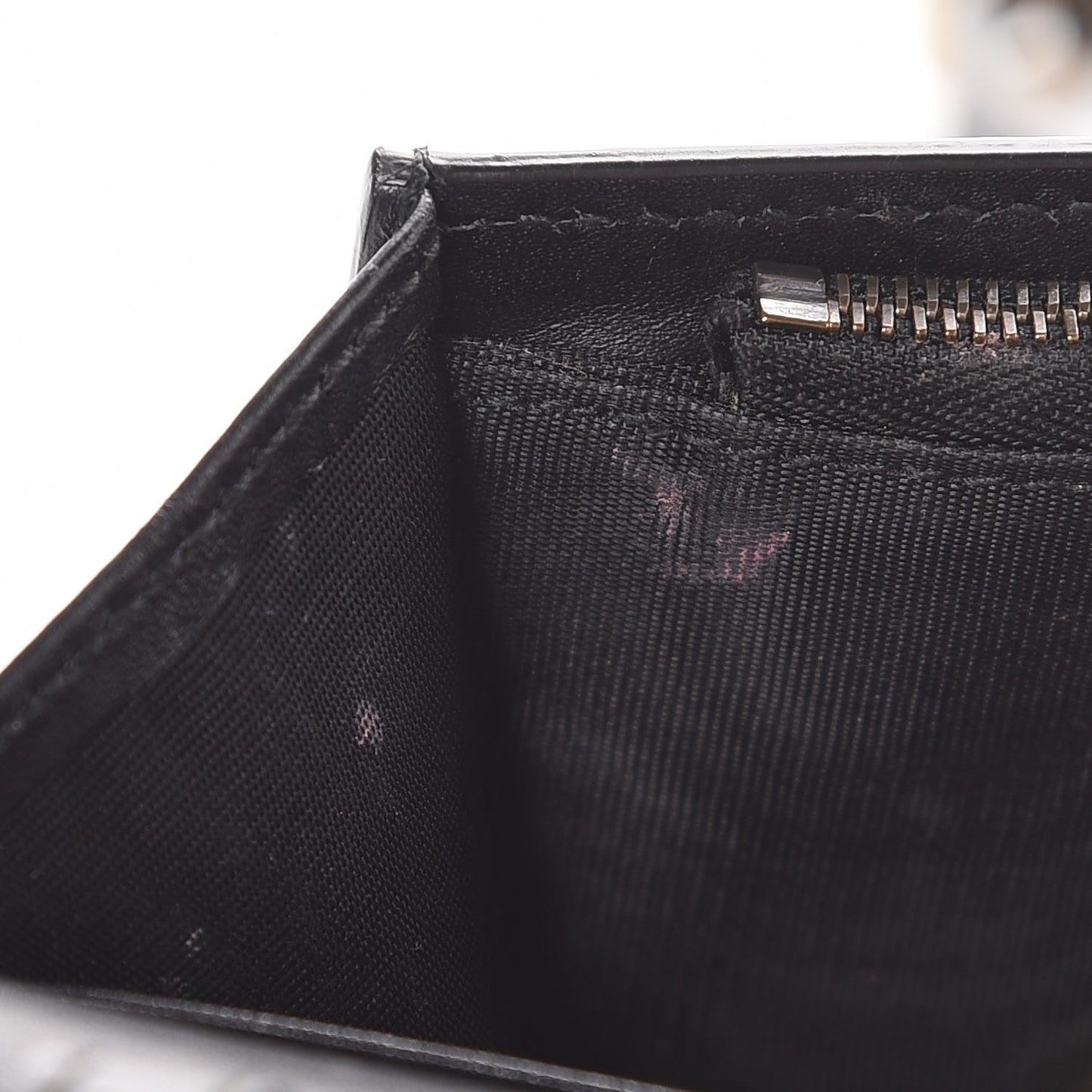 Calfskin Web Wallet with Strap Black