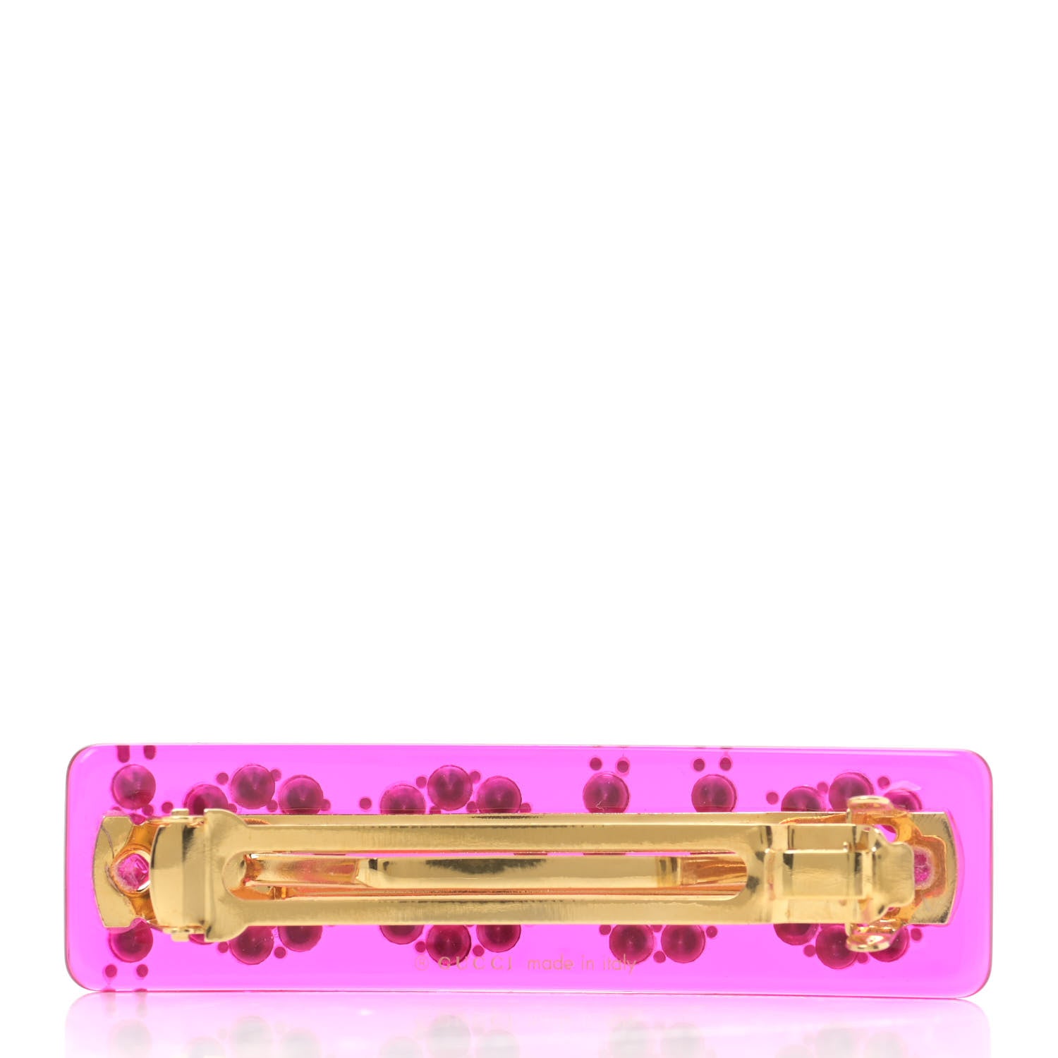 Gucci Resin Crystal Single Hair Barrette Fuchsia 3 of 6