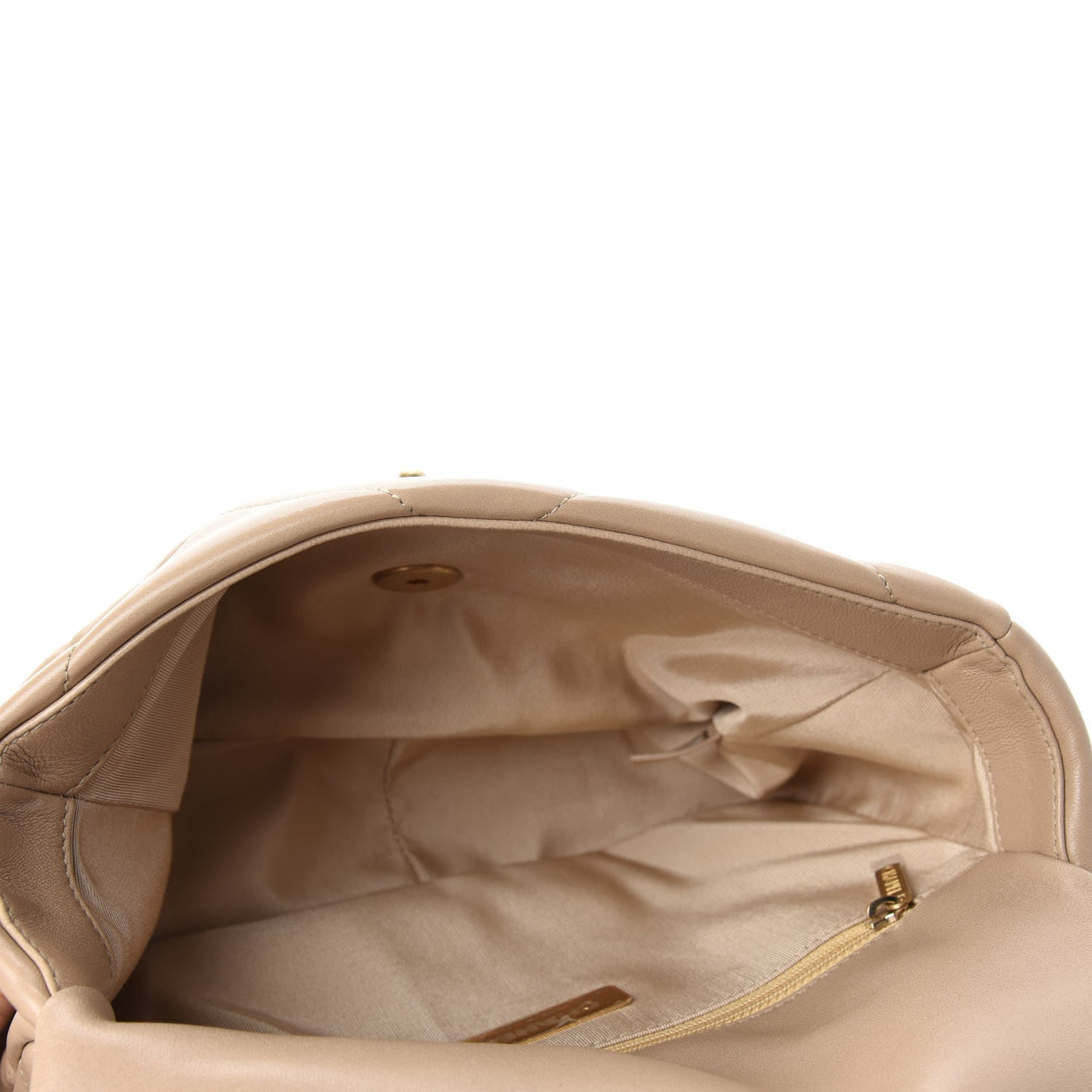 Chanel Lambskin Quilted Medium Chanel 19 Flap Dark Beige 5 of 11