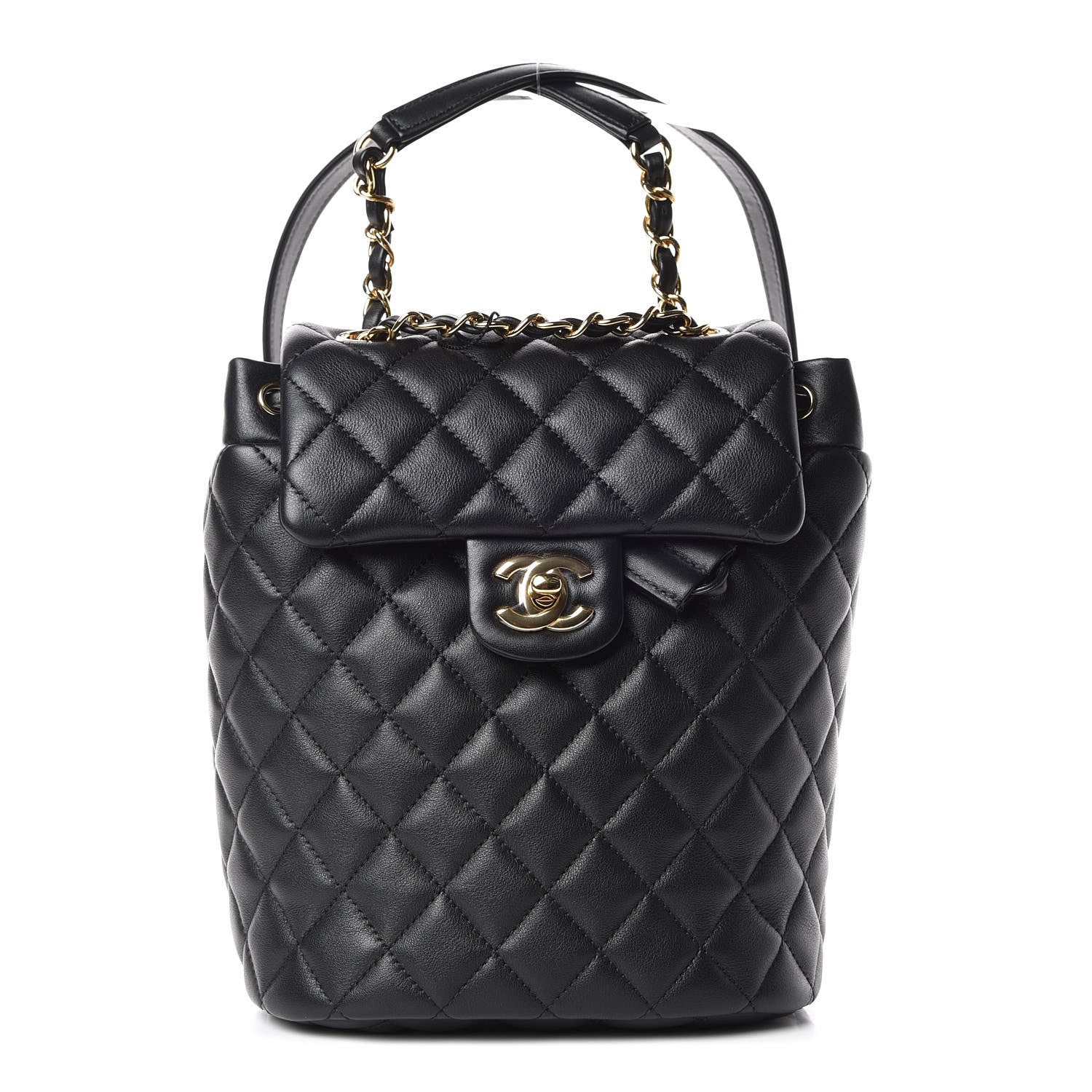 Chanel Calfskin Quilted Mini Urban Spirit Backpack Black 1 of 10