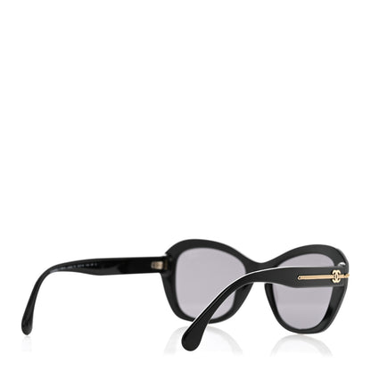 Chanel Acetate Polarized CC Butterfly Sunglasses 5510 Black 4 of 8