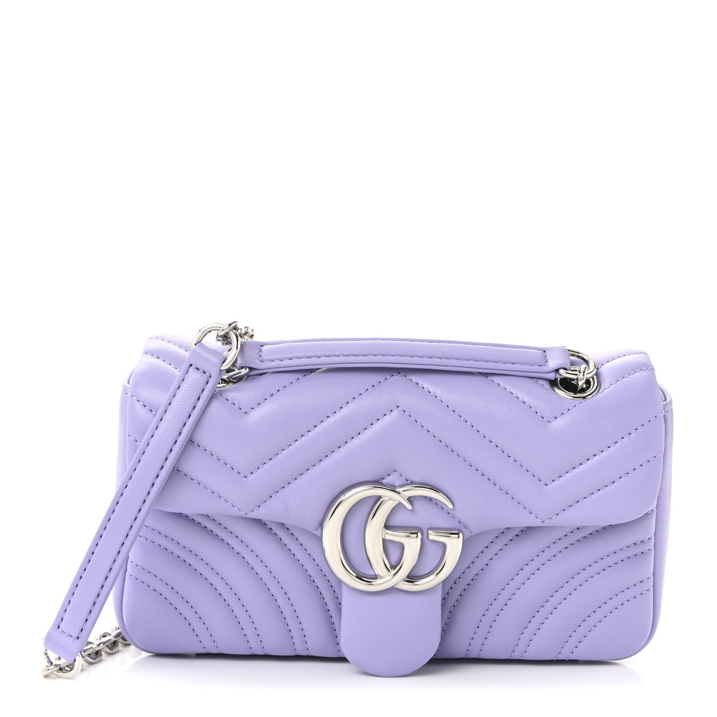 Lambskin Matelasse Small GG Marmont Shoulder Bag Lapis