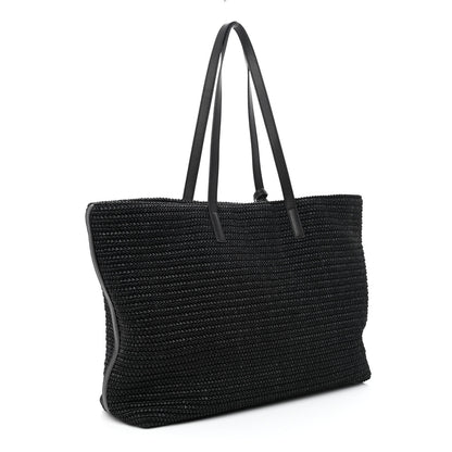 Saint Laurent Raffia Tote Black 3 of 12