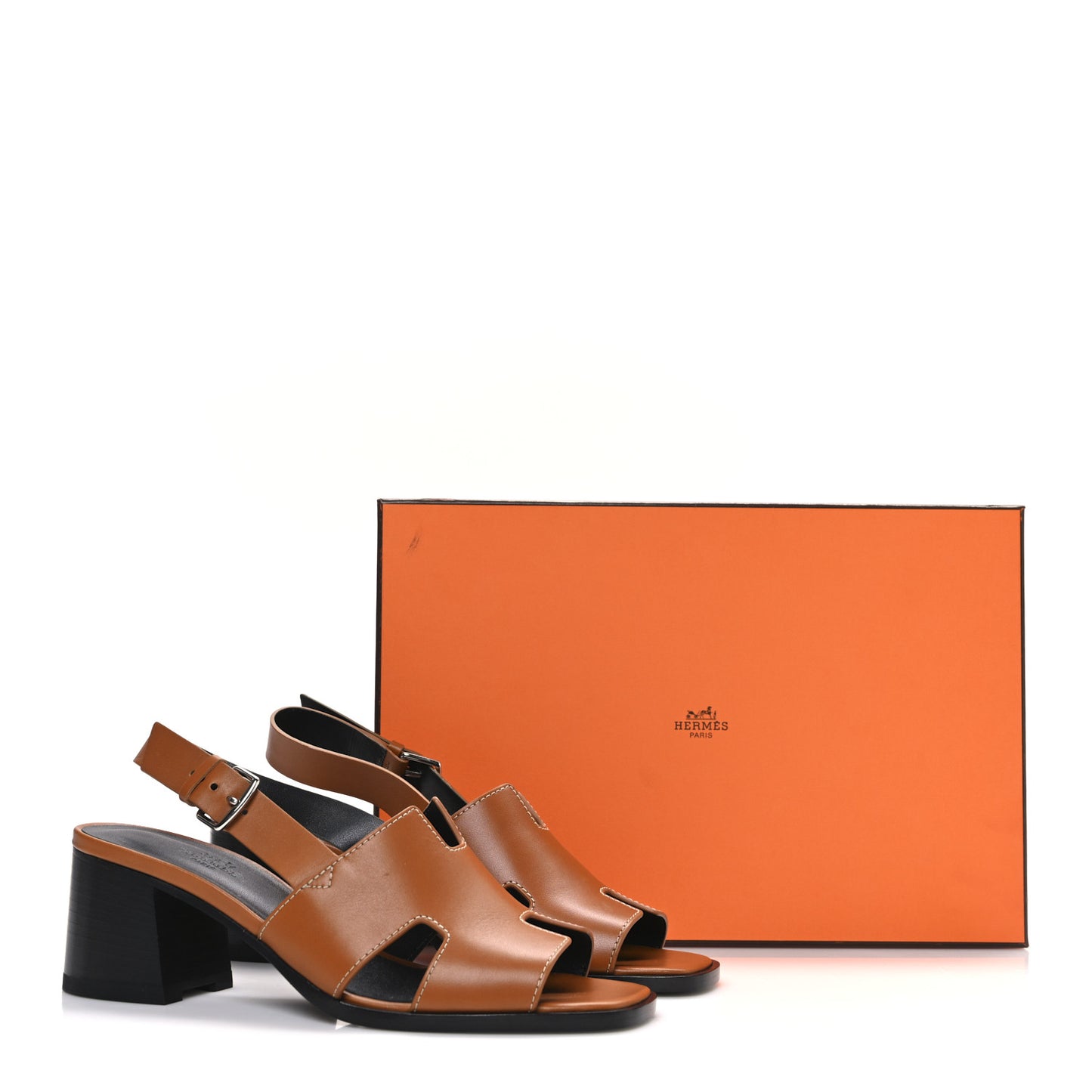 Calfskin Elbe 60 Sandals 37.5 Naturel