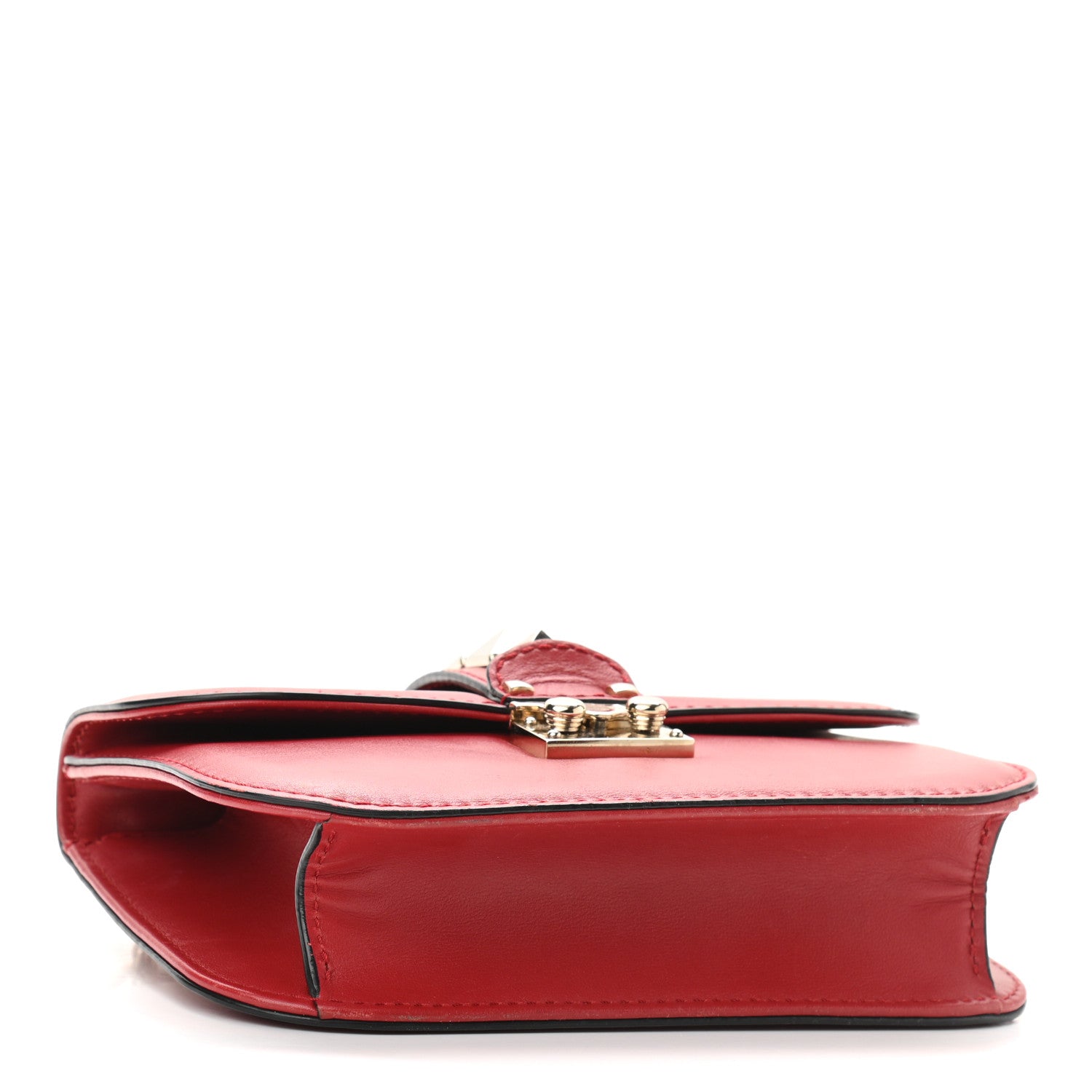 Valentino Garavani Vitello Small Glam Lock Rockstud Flap Red 4 of 9