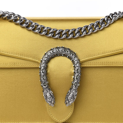 Gucci Satin Silk Crystal Small Dionysus Shoulder Bag Gold Black Diamond 10 of 10