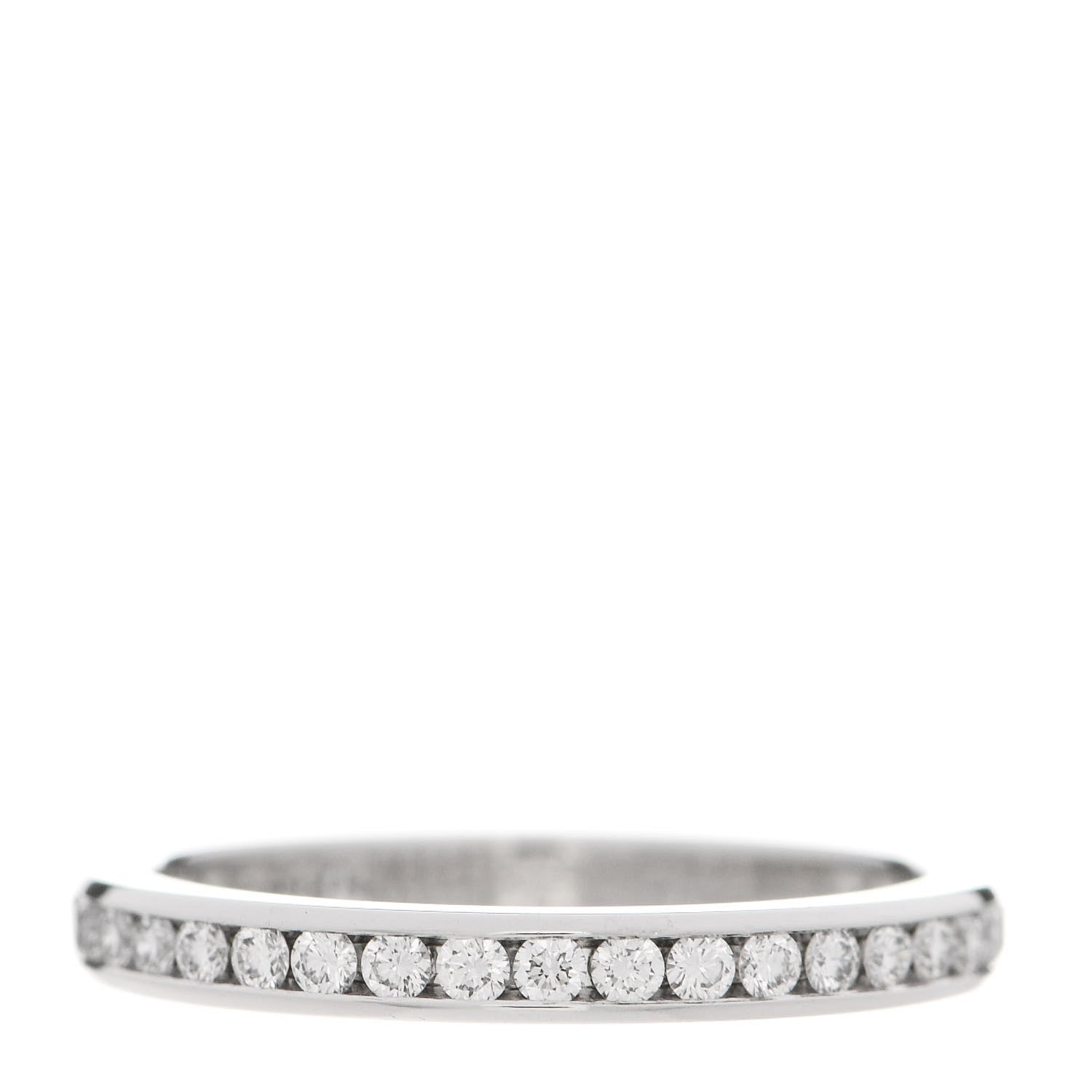 Tiffany Platinum Diamond 2mm Full Circle Wedding Band Ring 50 5.5 1 of 4