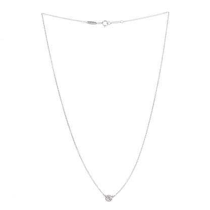 Tiffany Platinum Diamond .29ct Elsa Peretti Diamonds by the Yard Pendant Necklace 3 of 9