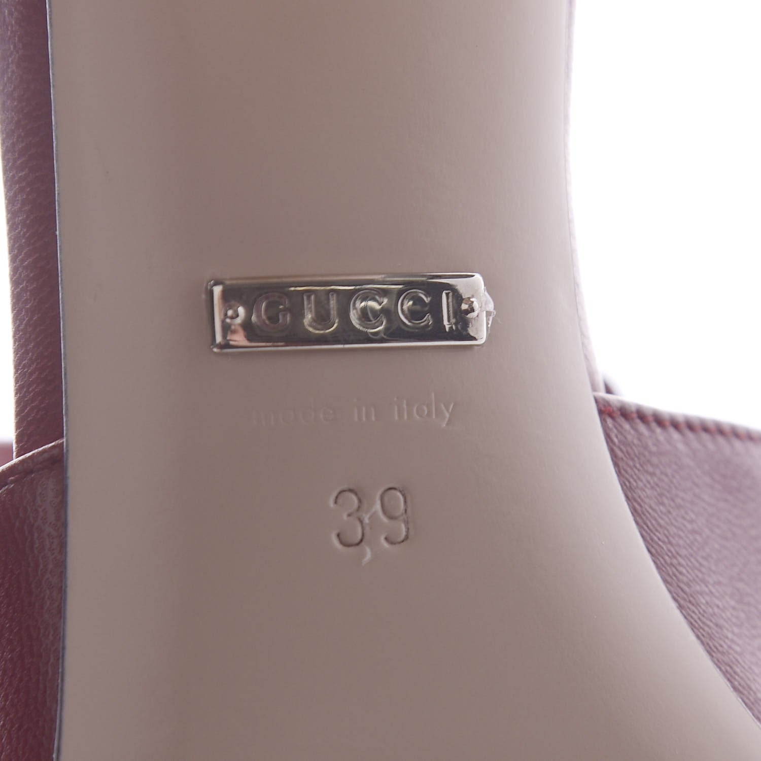 Gucci Malaga Kid Crystal Square G Madelyn Mules 39 Romantic Cerise 9 of 10