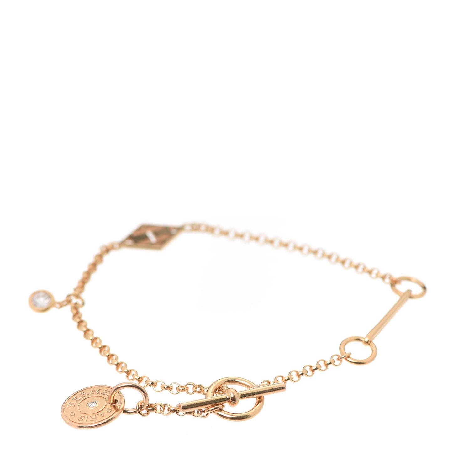 18K Rose Gold Diamond Gambade Bracelet SH
