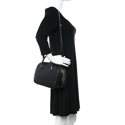 Gucci Calfskin Diamante Small Top Handle Bag Black 2 of 11