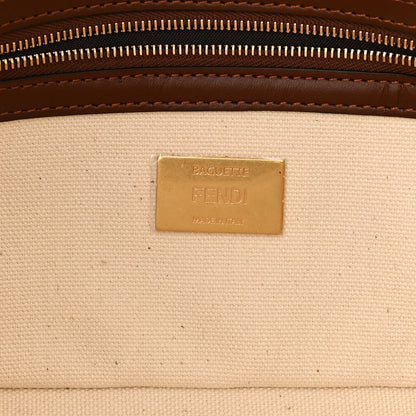 Fendi X SARA COLEMAN Canvas Vitello King Seta FF Fish Eye Embroidered Baguette Grezzo Multicolor Ghianda 6 of 11