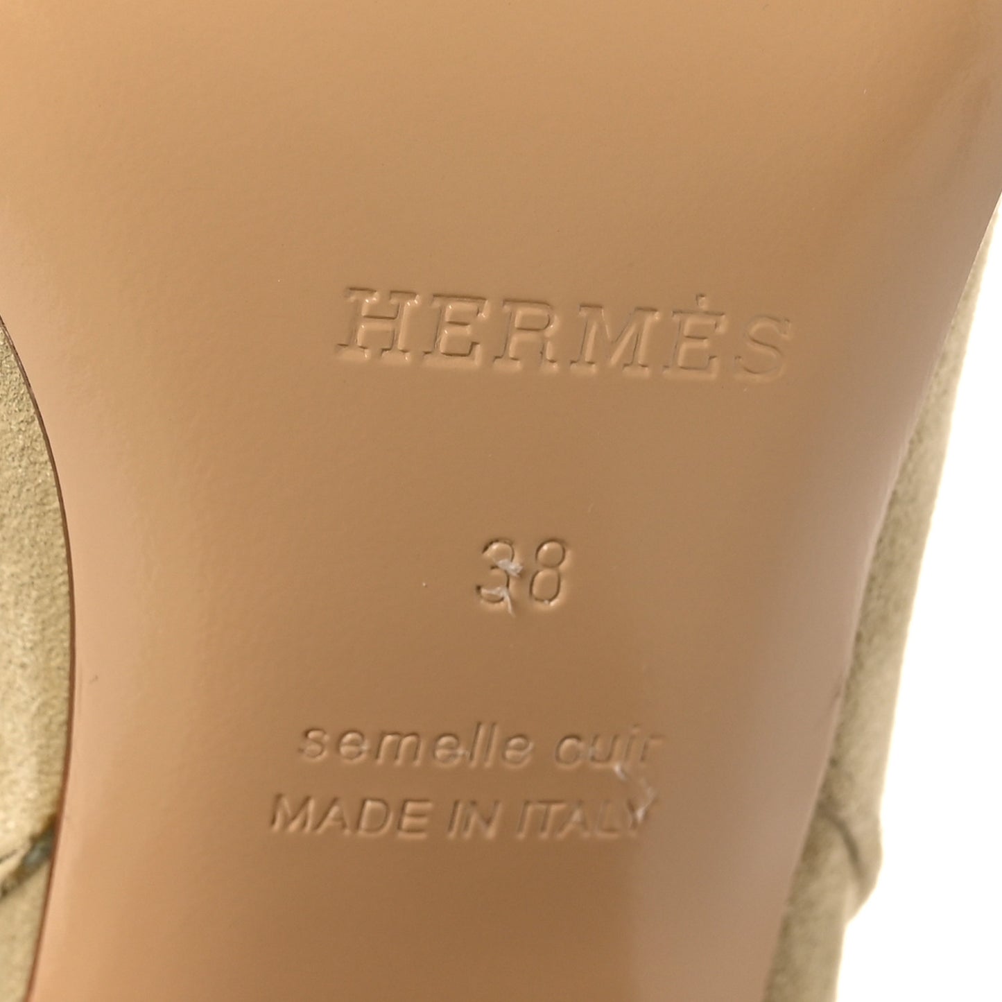 Suede Calfskin Lisiere 90 Boots 37 Beige Lin