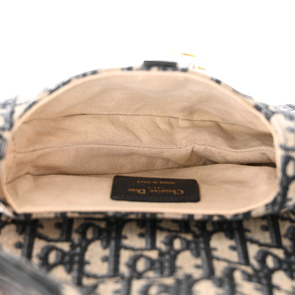 Christian Dior Oblique Mini Saddle Bag Blue 5 of 12