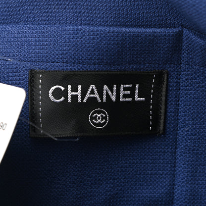 Chanel Terry Cotton CC Beach Tote Towel Set Blue 6 of 9