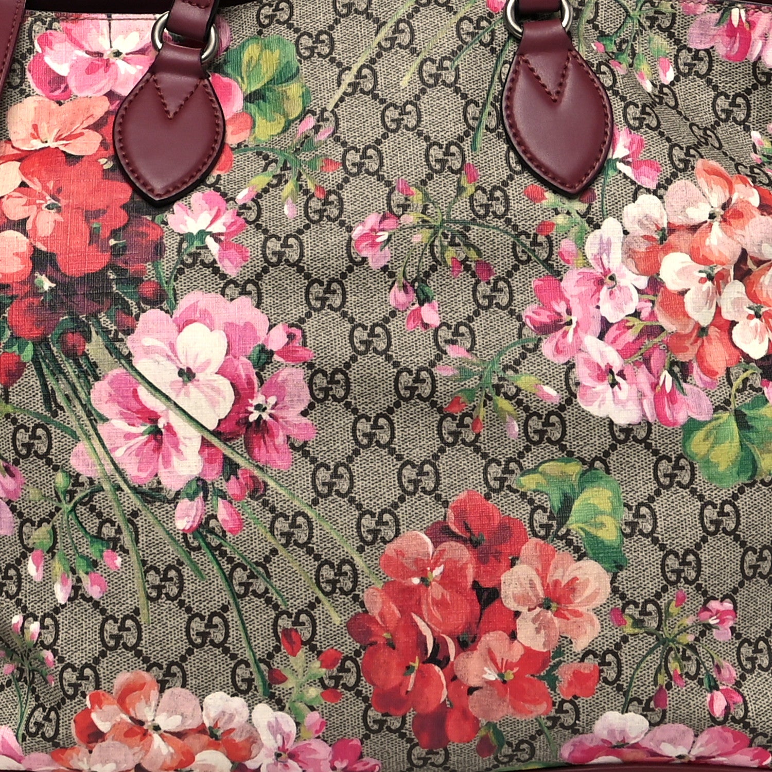 Gucci Soft GG Supreme Monogram Blooms Medium Crossbody Tote Beige Multicolor Dry Rose 8 of 13