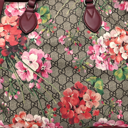 Gucci Soft GG Supreme Monogram Blooms Medium Crossbody Tote Beige Multicolor Dry Rose 8 of 13
