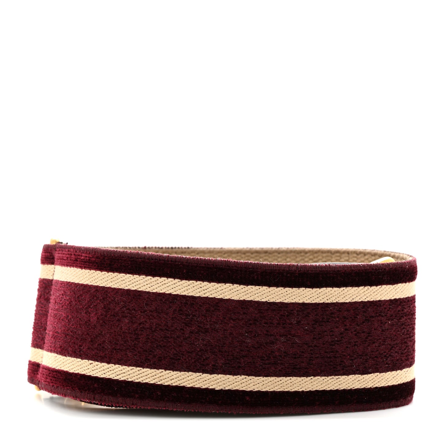Canvas Velvet Embroidered Shoulder Strap Bordeaux