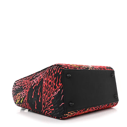 Christian Dior X BHARTI KHER Calfskin Embossed Matte Medium Lady Dior Art Black Multicolor 4 of 11