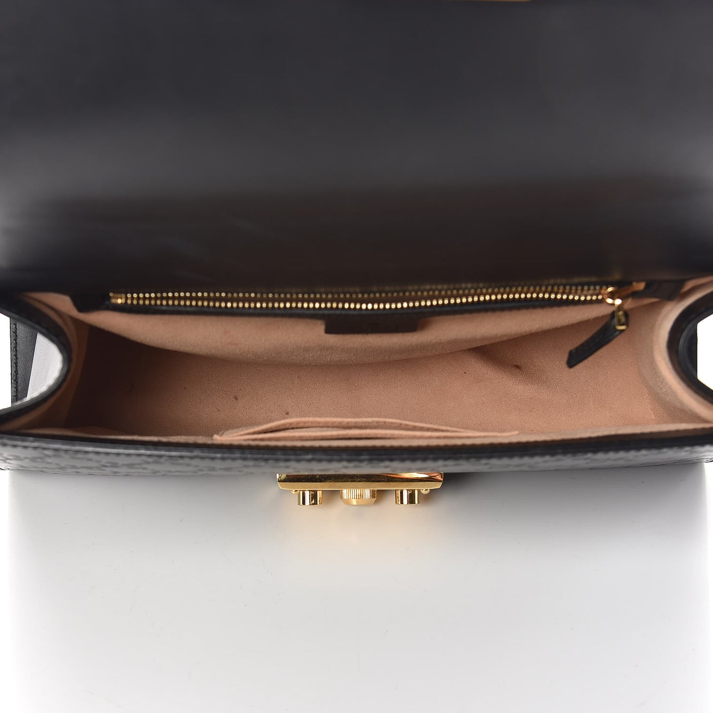 Guccissima Medium Padlock Shoulder Bag Black