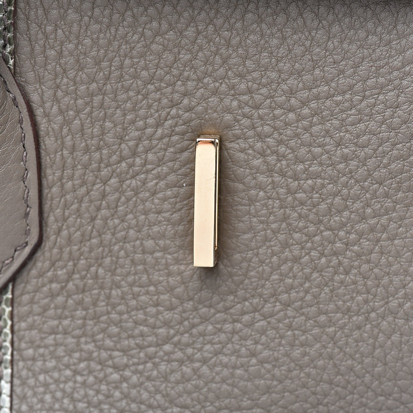 Taurillon Clemence Lizard Club Birkin 35 Etain Graphite