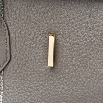 Hermes Taurillon Clemence Lizard Club Birkin 35 Etain Graphite 10 of 30
