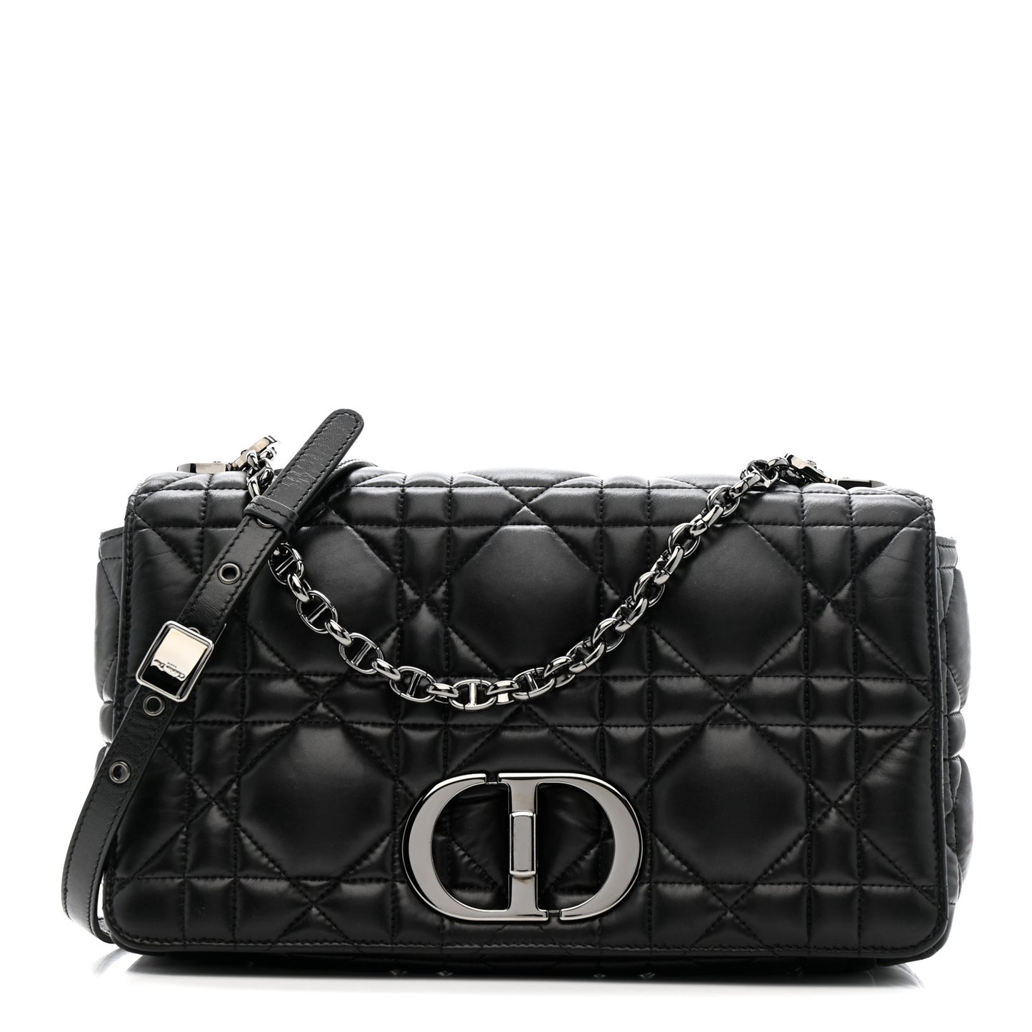 Calfskin Macrocannage Large Caro Bag Black