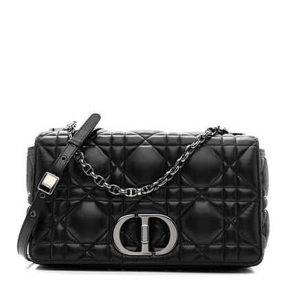 Christian Dior Calfskin Macrocannage Large Caro Bag Black 1 of 10