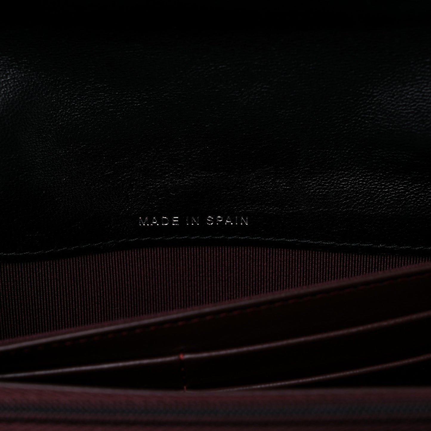 Lambskin Quilted Large Gusset Flap Wallet Black