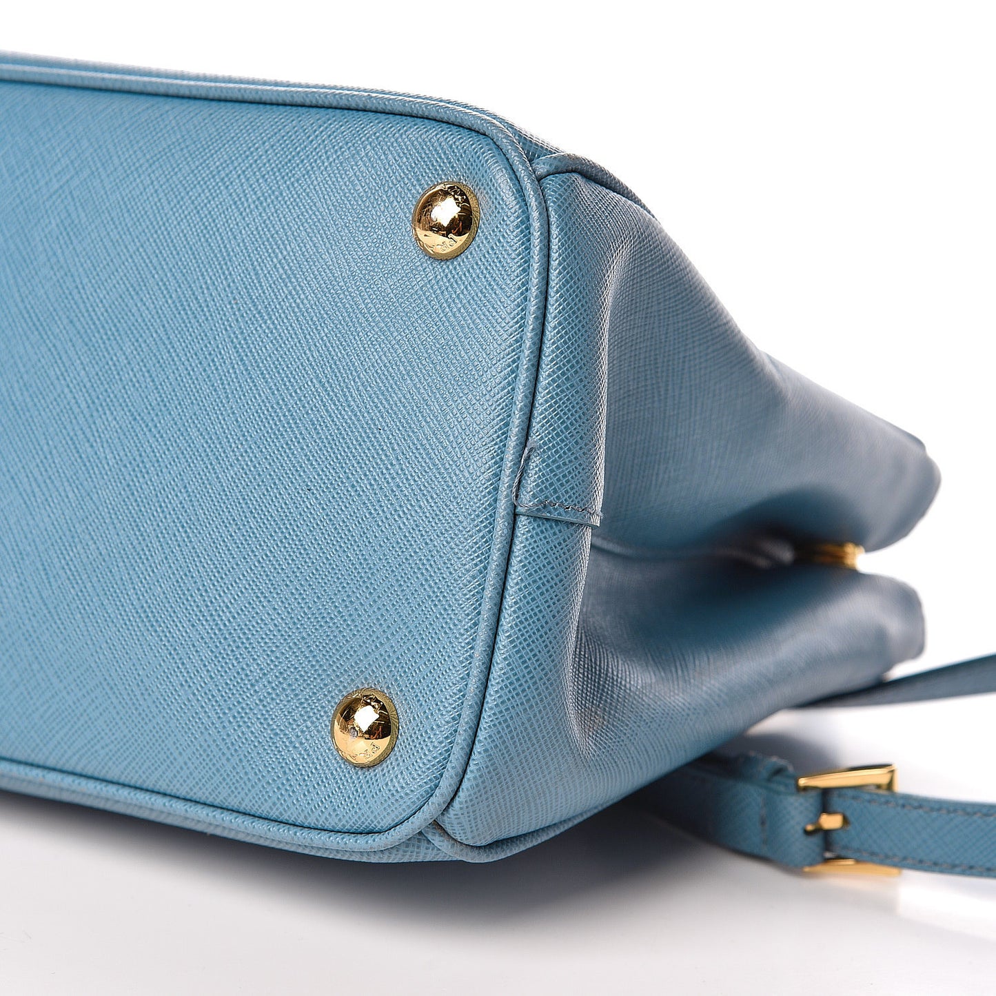 Saffiano Galleria Small Double Zip Tote Turchese
